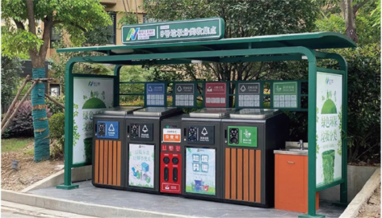 貓先生智能垃圾分類亭價(jià)格，定時(shí)定點(diǎn)垃圾收集點(diǎn) ，垃圾亭生產(chǎn)廠家